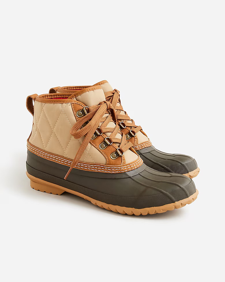Heritage duck boots in quilted nylon | J. Crew US