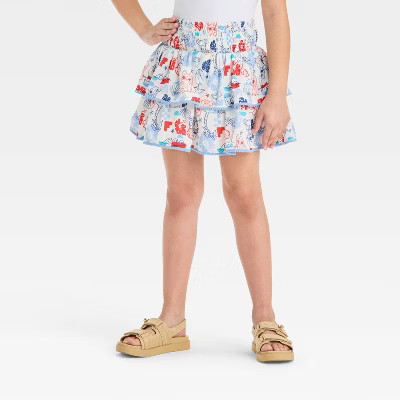 Girls' Stitch Tiered Skirt - The Disney Collection by Cat & Jack™ Cream | Target
