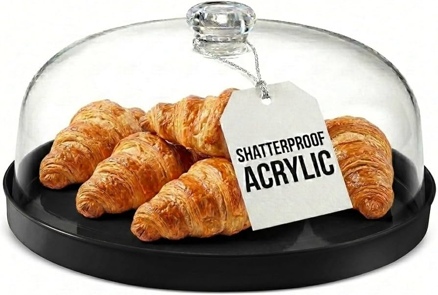 Godinger Cake Stand, Cake Plate Server with Dome, Metal Serving Tray and Shaterproof Acrylic Lid | Amazon (US)
