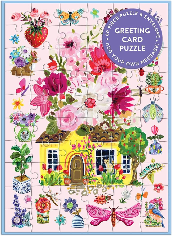 Galison Buzzy Bouquets – All Occasion Floral Greeting and Jigsaw Puzzle Card Includes Color Coo... | Amazon (US)