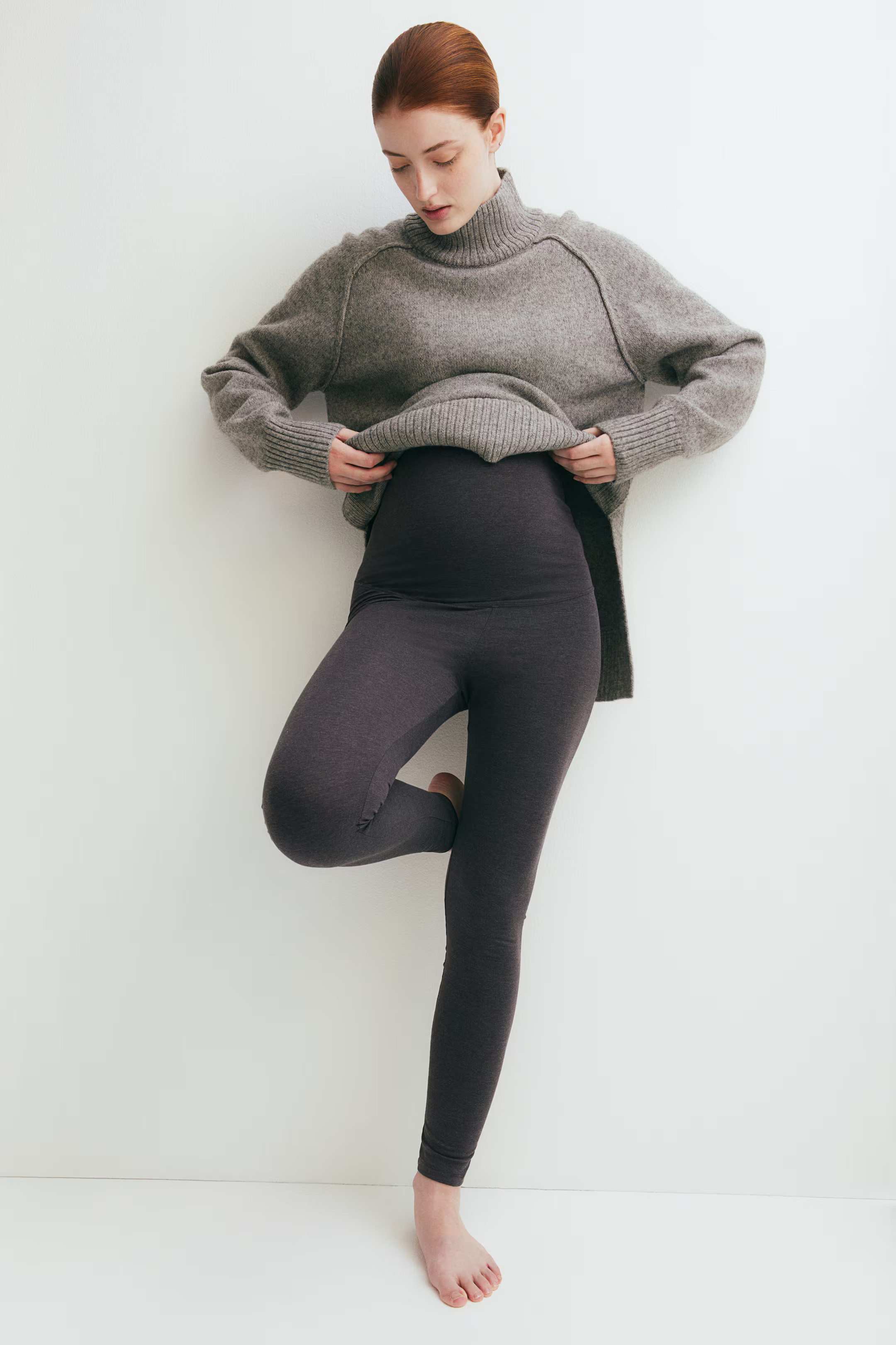 MAMA 2-pack Jersey Leggings - Dark gray/black - Ladies | H&M US | H&M (US + CA)