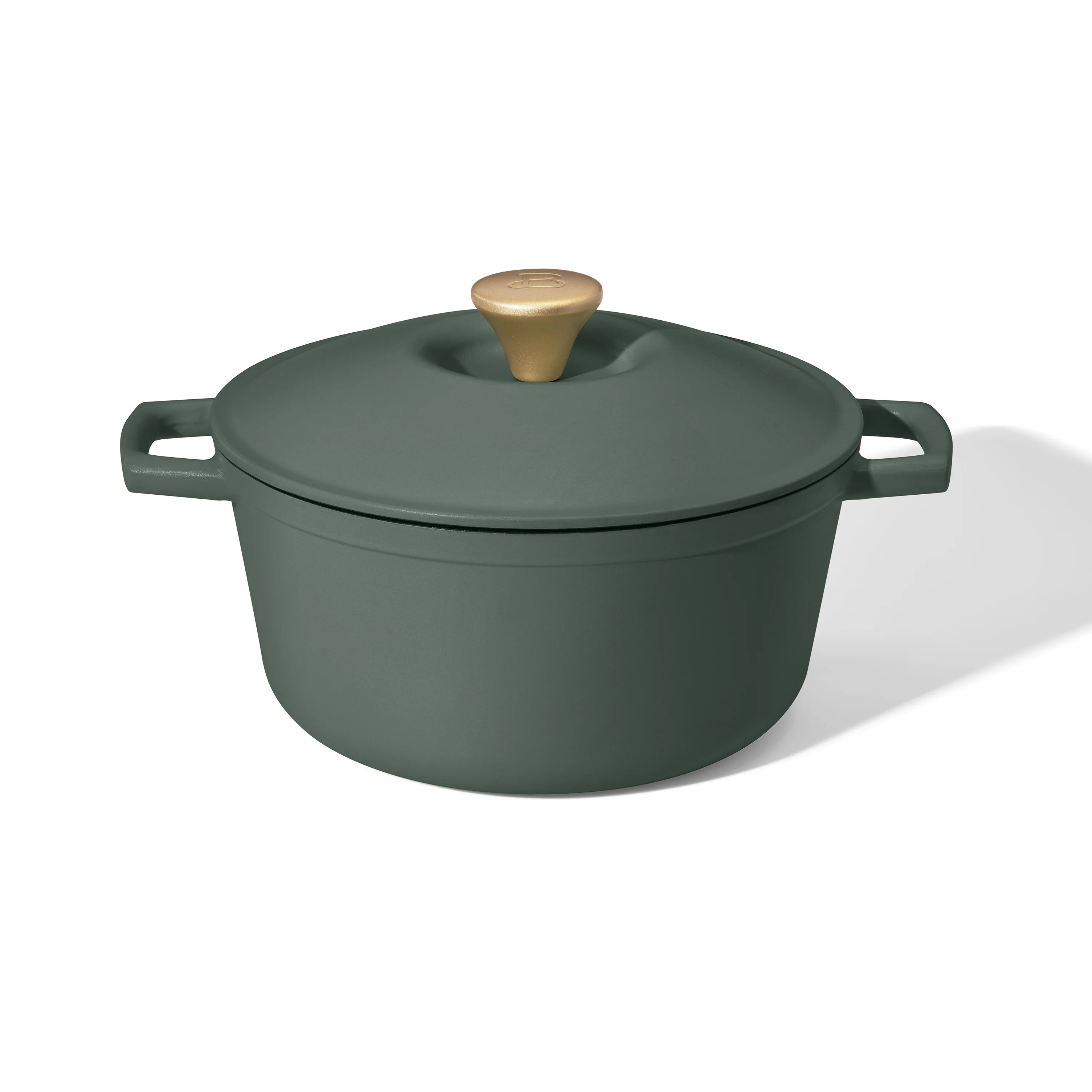 Beautiful 5 Quart Cast Iron Round Dutch Oven, Thyme Green by Drew Barrymore | Walmart (US)