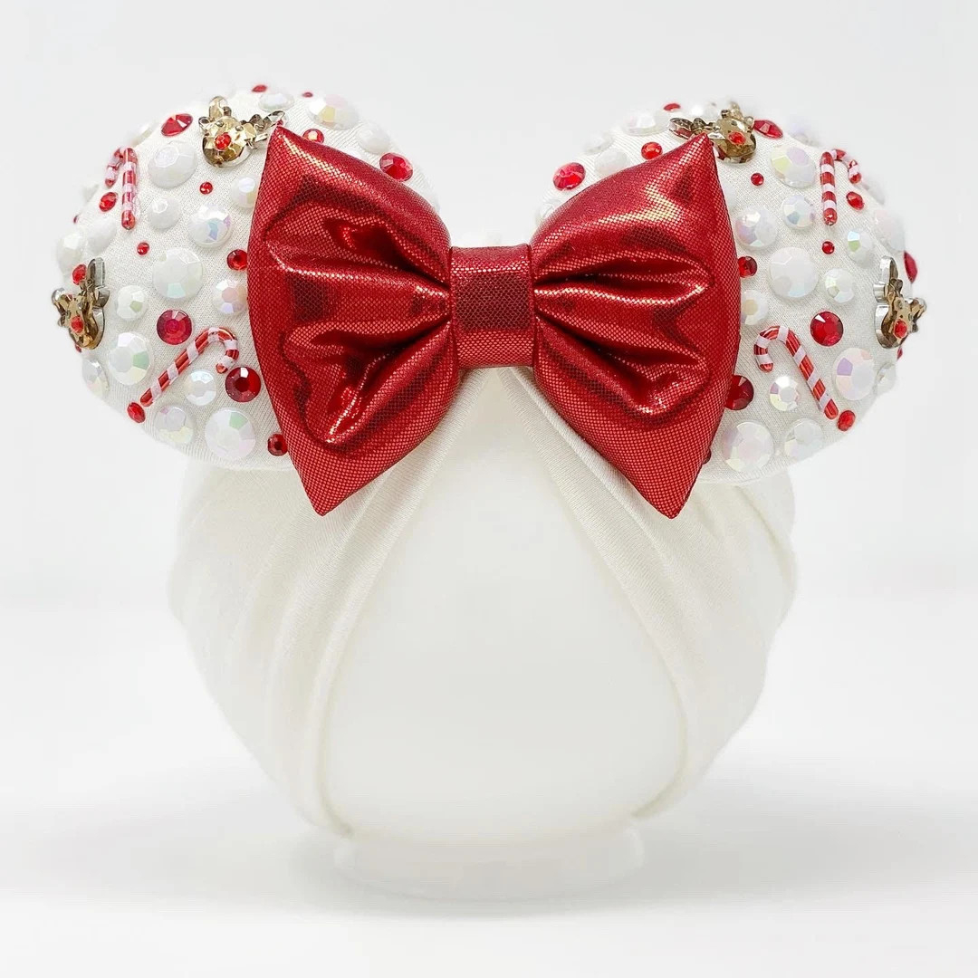 Merry || Minnie Ears Headwrap || Christmas Minnie Ears || Minnie Ears Turban || Holiday Disney Ac... | Etsy (Global)