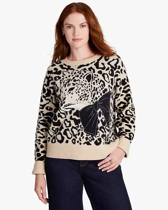 Leopard Bow Sweater | Kate Spade (US)