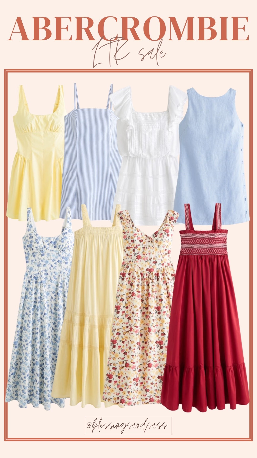 My favorite dresses from the Abercrombie sale!! 
Use code AFLTK

Summer Fashion, Abercrombie Sale, LTK Sale, Summer Outfit Ideas, Affordable Summer Style, Vacation Outfit Inspo.

#LTKxAbercrombie #LTKOver40 #LTKSaleAlert