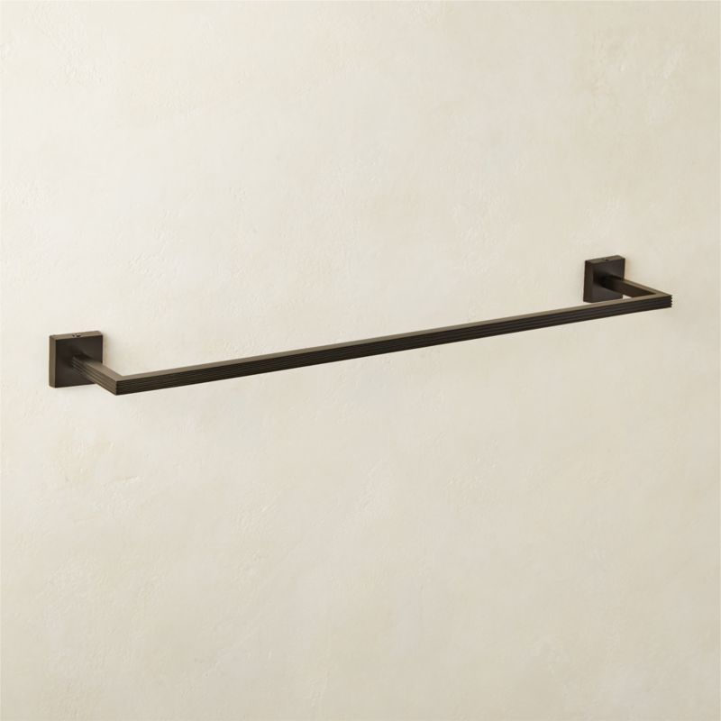 Cody Matte Black Towel Bar 24" + Reviews | CB2 | CB2