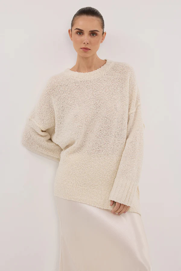 CICI CREAM LONGLINE JUMPER | DISSH