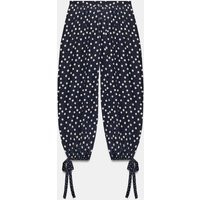 Zara - Zw Collection Polka Dot Balloon Pants - Navy Blue - Xl - Woman | Zara US