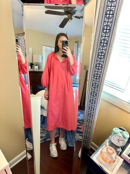 Spring work outfit of the day. Easy throw on H&M dress and colorful sneakers! I’ve linked other cute flowy dresses from H&M here too  

#LTKfindsunder50 #LTKfindsunder100