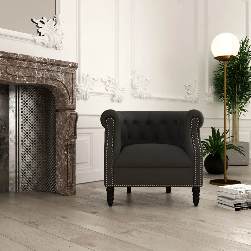 Huntingdon 34'' Wide Tufted Chesterfield Chair and Contract Grade Double Rub Count | Wayfair North America