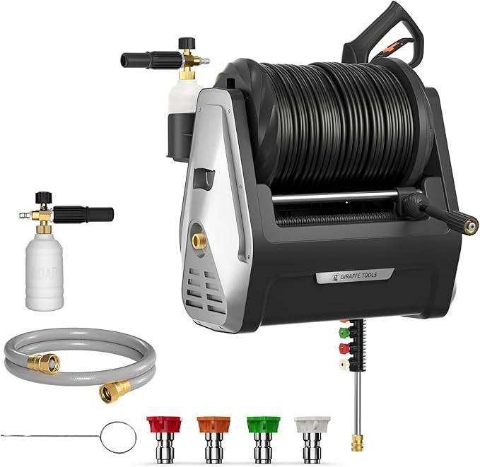 Giraffe Tools Wall Mounted Pressure Washer G30 with Upgraded 1800W Motor, Max 2900 PSI, 2.2 GPM E... | Amazon (US)