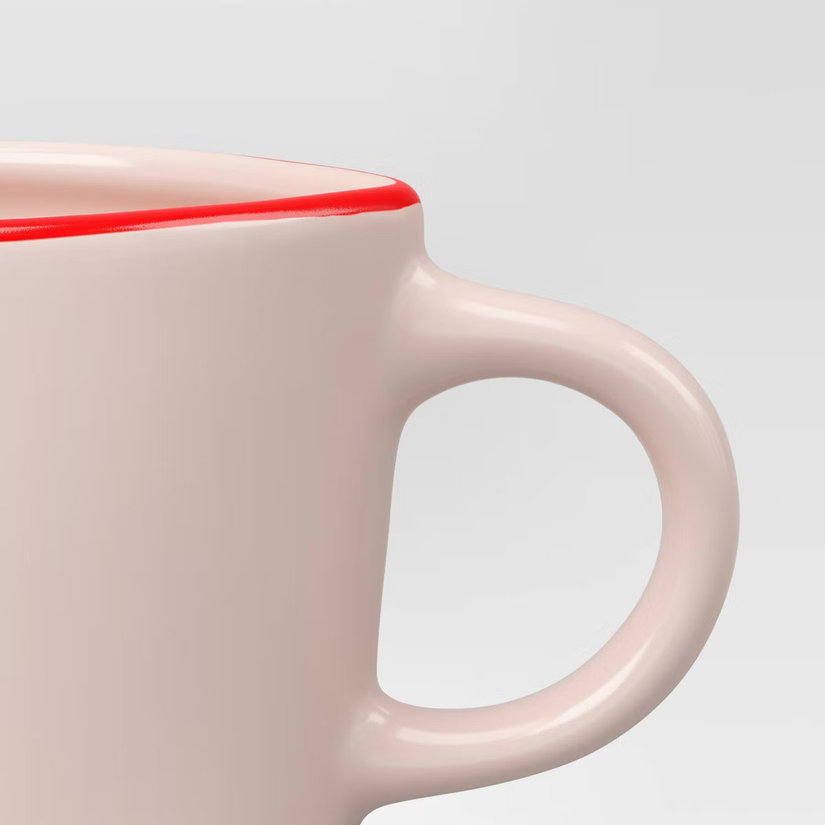 15.5 fl oz Stoneware Heart Figural Mug Pink with Red Rim - Threshold™ | Target