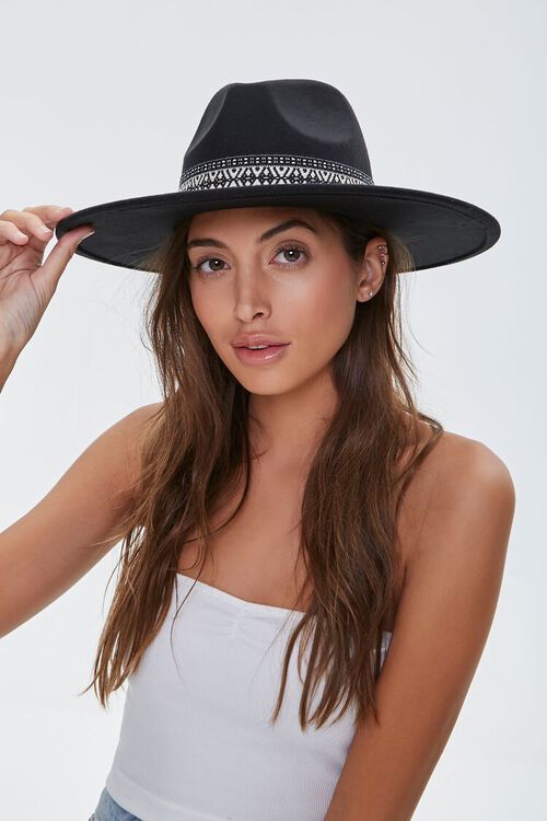 Geo-Trim Wide-Brim Fedora | Forever 21 (US)