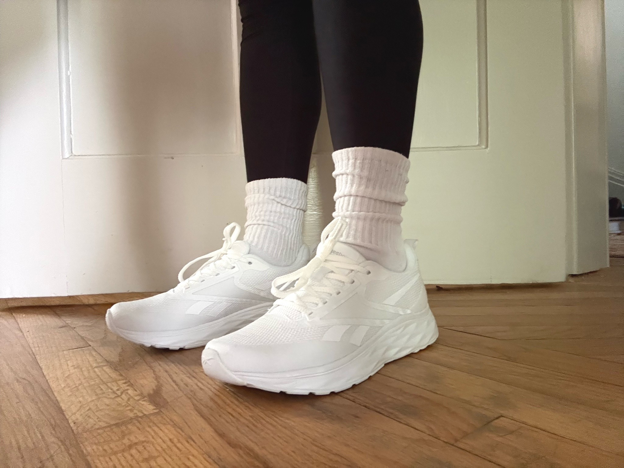 Fresh white sneakers. Now to remember not to wear them gardening!