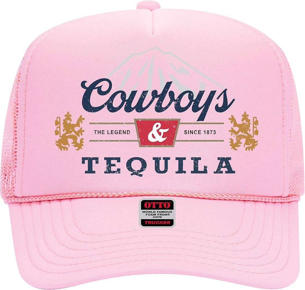 Cowboys and Tequila Trucker Hat - Premium Snapback for Men and Women - Cowgirl Western Beer Count... | Amazon (US)