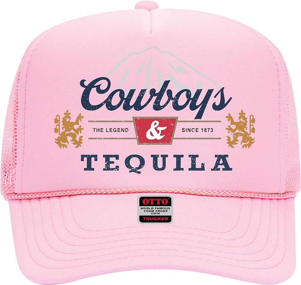 Cowboys and Tequila Trucker Hat - Premium Snapback for Men and Women - Cowgirl Western Beer Count... | Amazon (US)