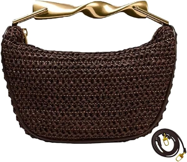 JYG Mini Handmade Straw Crossbody Bags for Women Summer Beach Satchel Purse Fashion Woven Shoulde... | Amazon (US)