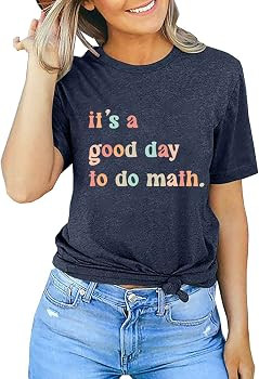 It's A Good Day to Do Math Shirt Math Teacher Shirt Short Sleeve Inspirational Teacher Letter Pri... | Amazon (US)
