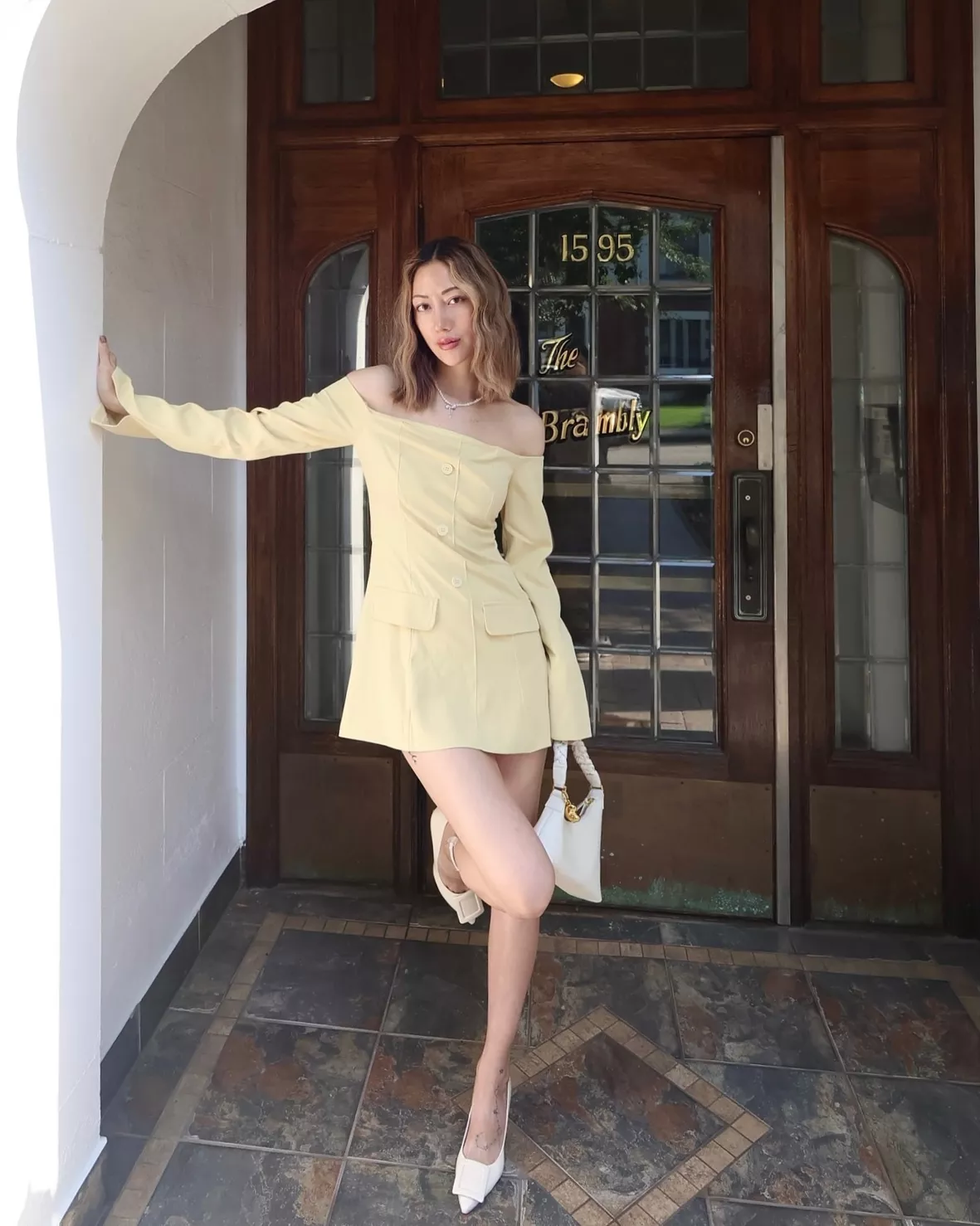 yellow blazer dress Women Mermaid Ladies... From Greatvip, $101.31 Pleated Sleeve Nadine Merabi Monica Blazer Dress
