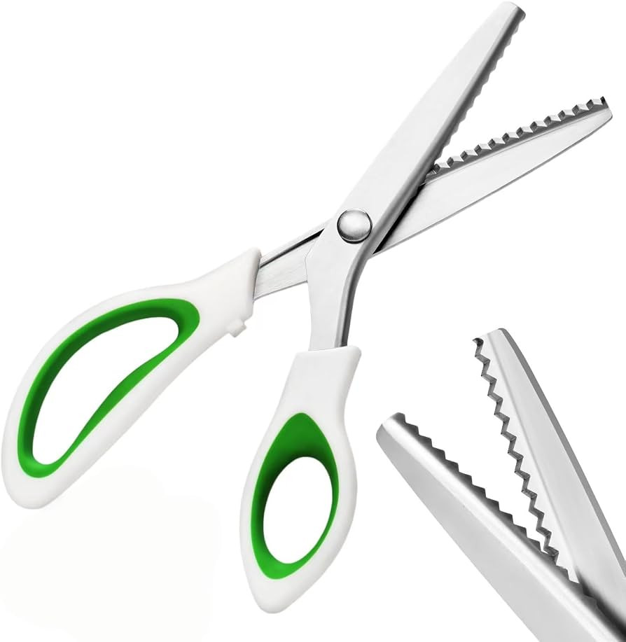 Pinking Shears 9 Inch Zig Zag Scissors for Fabric, Sewing and Dressmaking | Amazon (US)