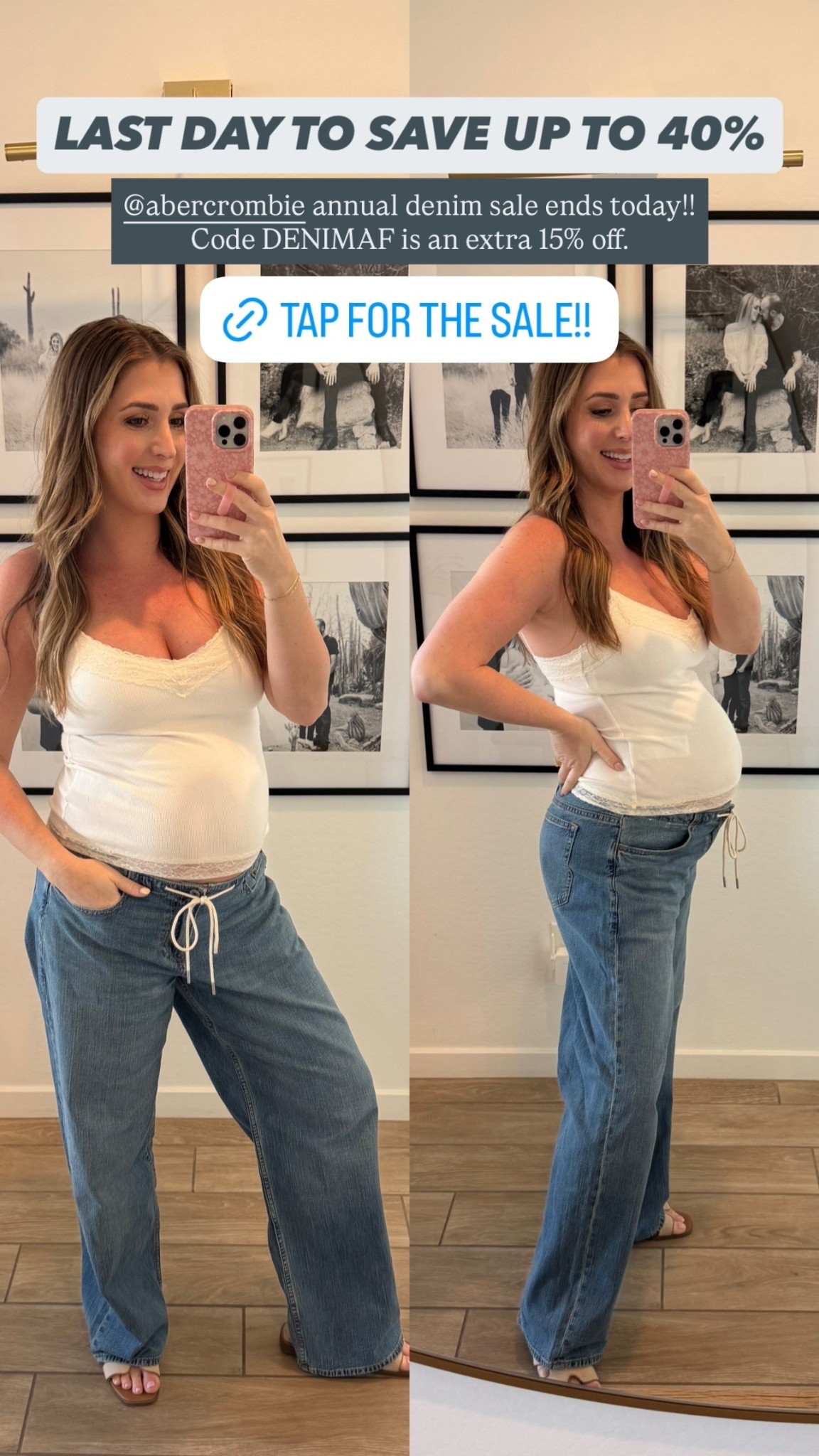 LAST DAY TO SAVE UP TO 40% @abercrombie annual denim sale ends today!!
Code DENIMAF is an extra 15% off.