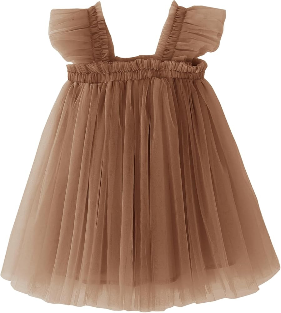 BGFKS Layered Tulle Ruffle Sleeveless Dress for Toddler Girls,Tutu Dress for Baby Girls Princess ... | Amazon (US)