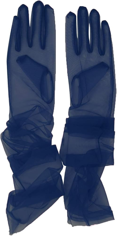 YCShun Women's Tulle long Wedding Bridal Gloves Long Opera Party Gloves 27" Elbow Length Sheer Gl... | Amazon (CA)