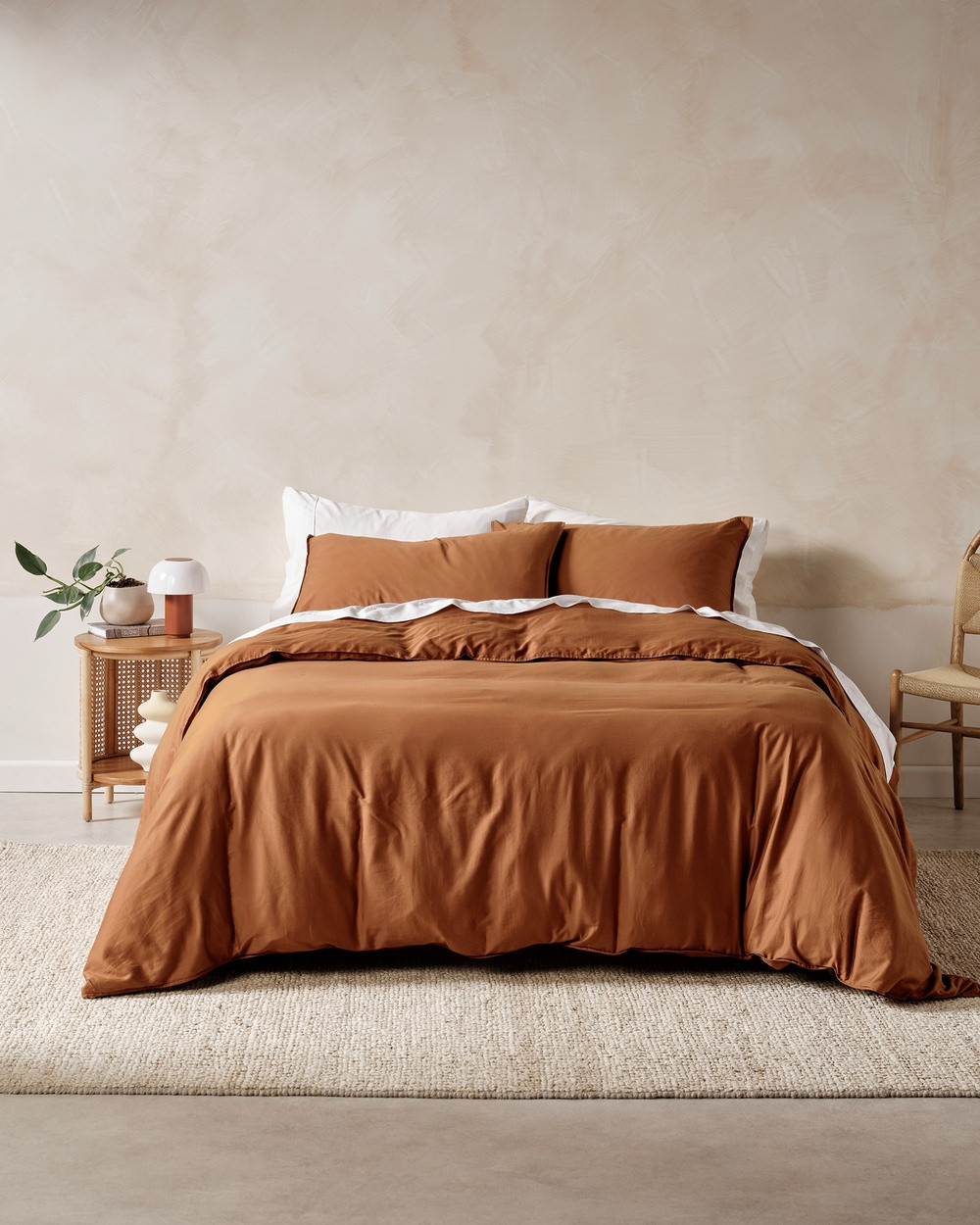 Linen House - Surf Wash Quilt Cover Set - Home (Rust) Surf Wash Quilt Cover Set | THE ICONIC (AU & NZ)