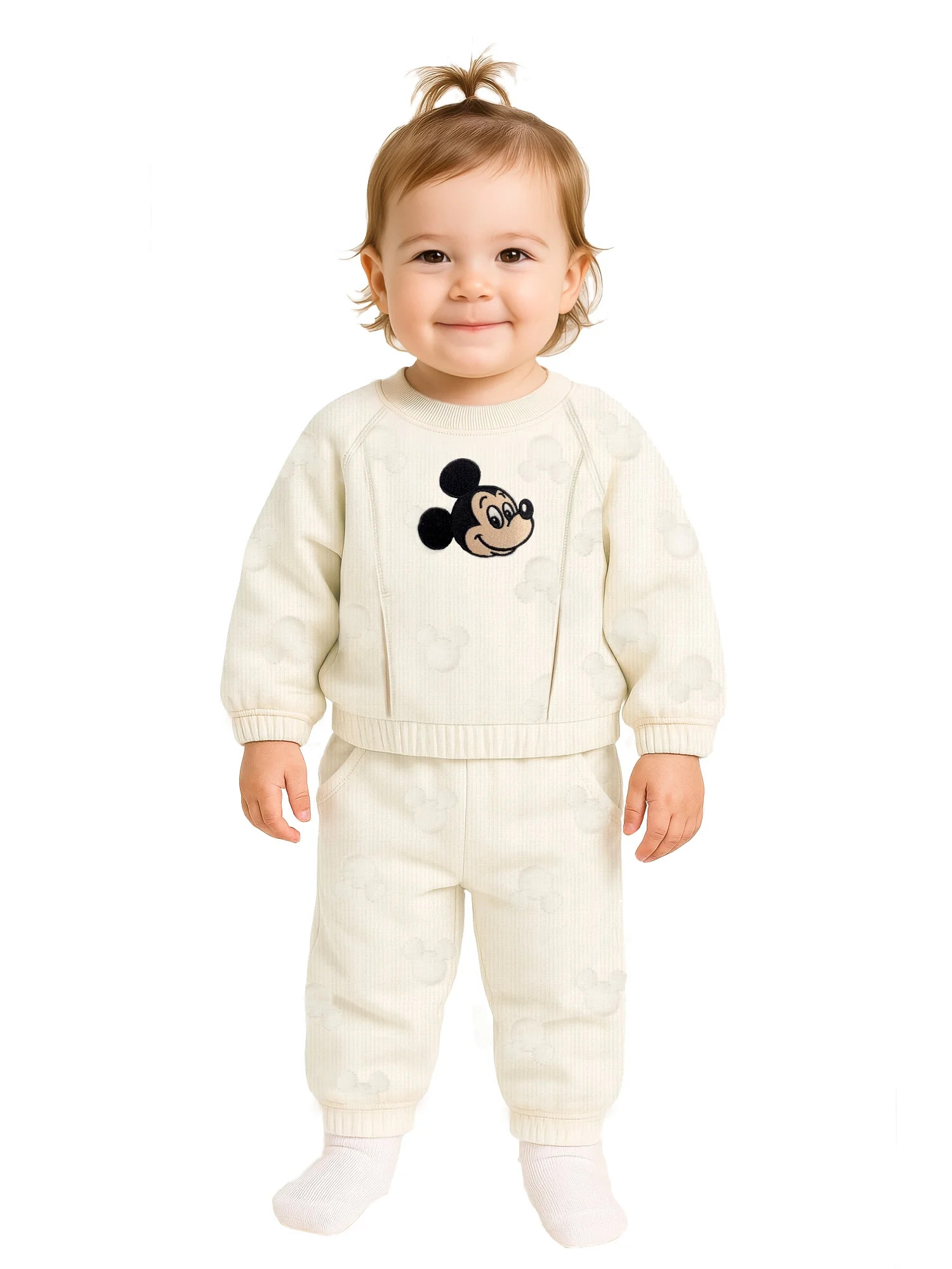 Mickey Mouse Toddler Girl Quilted Jogger Set, Sizes 12 Months-5T | Walmart (US)