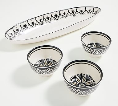 Marrakesh Melamine 4-Piece Condiment Serving Set | Pottery Barn (US)