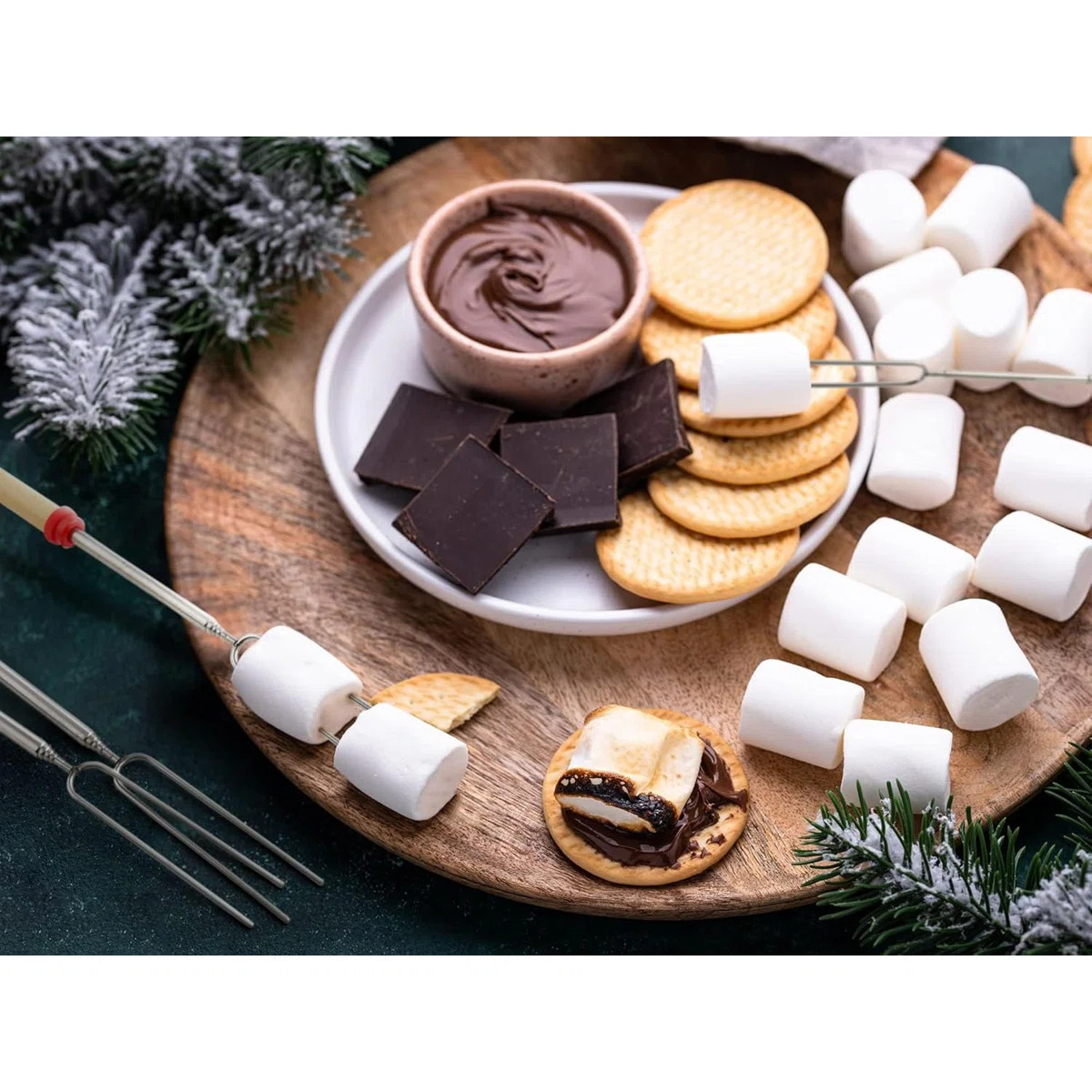 Zulay Kitchen Sturdy Marshmallow Sticks For Fire Pit Extra Long - Great Smores Sticks Smores Kit ... | Wayfair North America