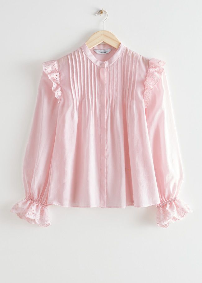 Wide Embroidered Ruffle Blouse | & Other Stories (EU + UK)