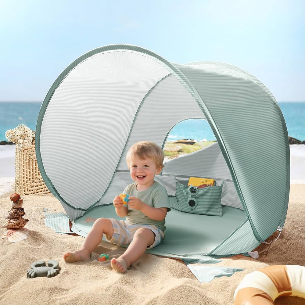 Tiny Land Baby Beach Tent – Pop Up Baby Tent with UV Protection, Portable Baby Beach Essentials... | Amazon (US)