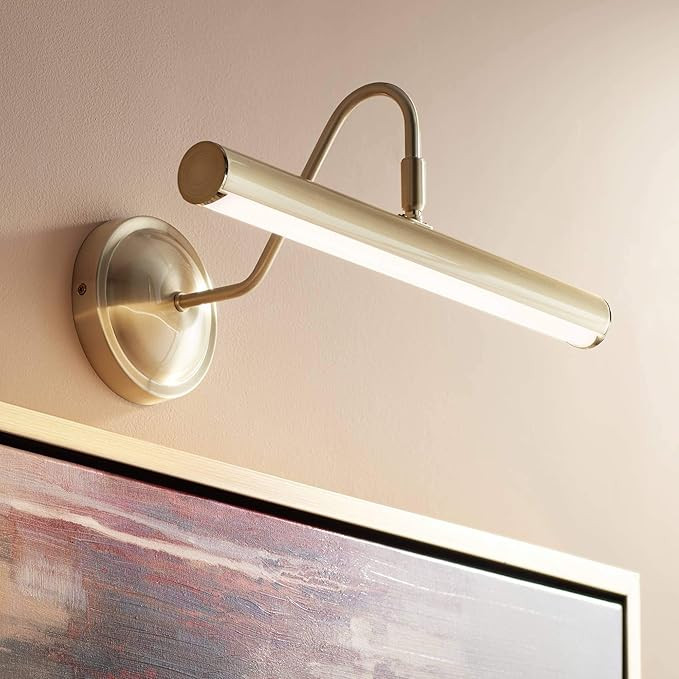 Renaissance 16" Wide Brass LED Picture Light - Possini Euro Design | Amazon (US)