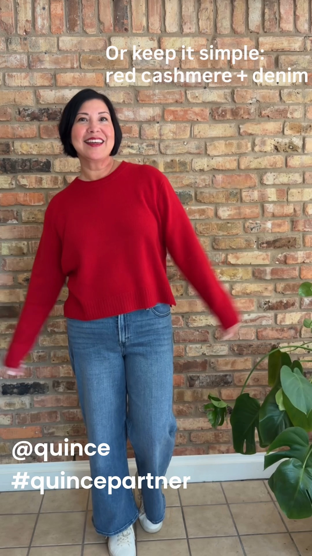 4 pieces, so many ways to wear them.
I built these French-girl-inspired fall looks around four Quince pieces: wide-leg jeans, a striped button-down, red cashmere sweater and classic trench.

❤️The red cashmere ended up being the piece that completely changed the looks. Wear it, layer it, tie it around your shoulders and suddenly the same basics feel completely different.
All four pieces are linked here.
#QuincePartner @Quince