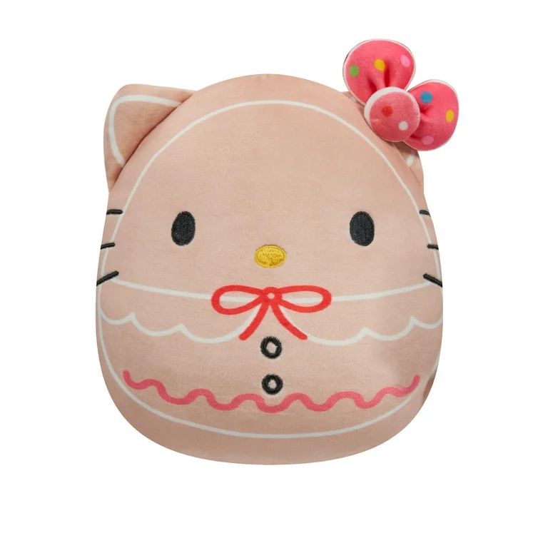 Squishmallows Sanrio 8-inch Hello Kitty Pink Gingerbread Plush Child's Ultra Soft Plush | Walmart (US)