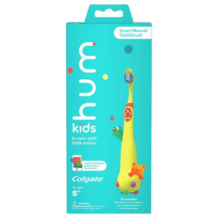 hum kids by Colgate Smart Manual Toothbrush Set with Free App & Brushing Games - Yellow - Extra S... | Target