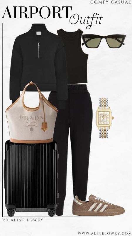 Airport outfit Idea - all black set Travel outfit 

#LTKTravel #LTKU #LTKStyleTip