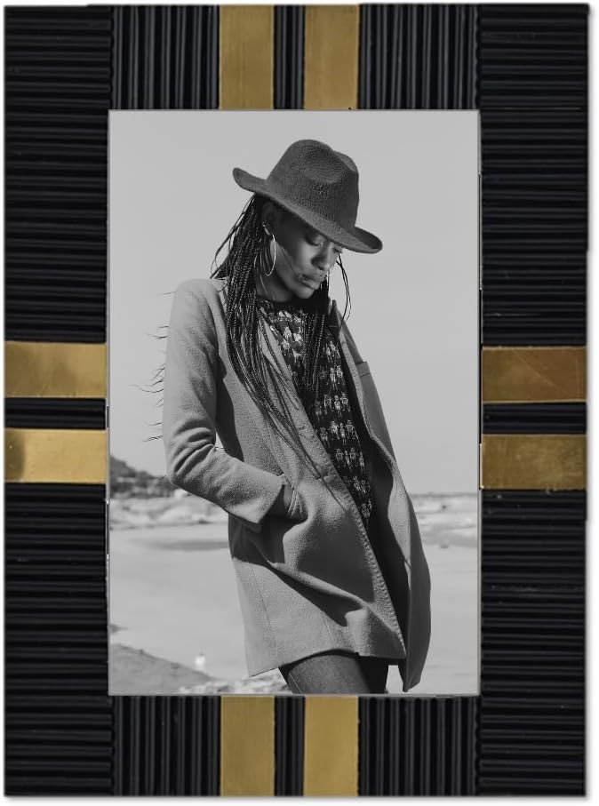 Cruiser’s Caché | Bone & Brass Picture or Photo Frame | (4x6 Black) | Amazon (US)