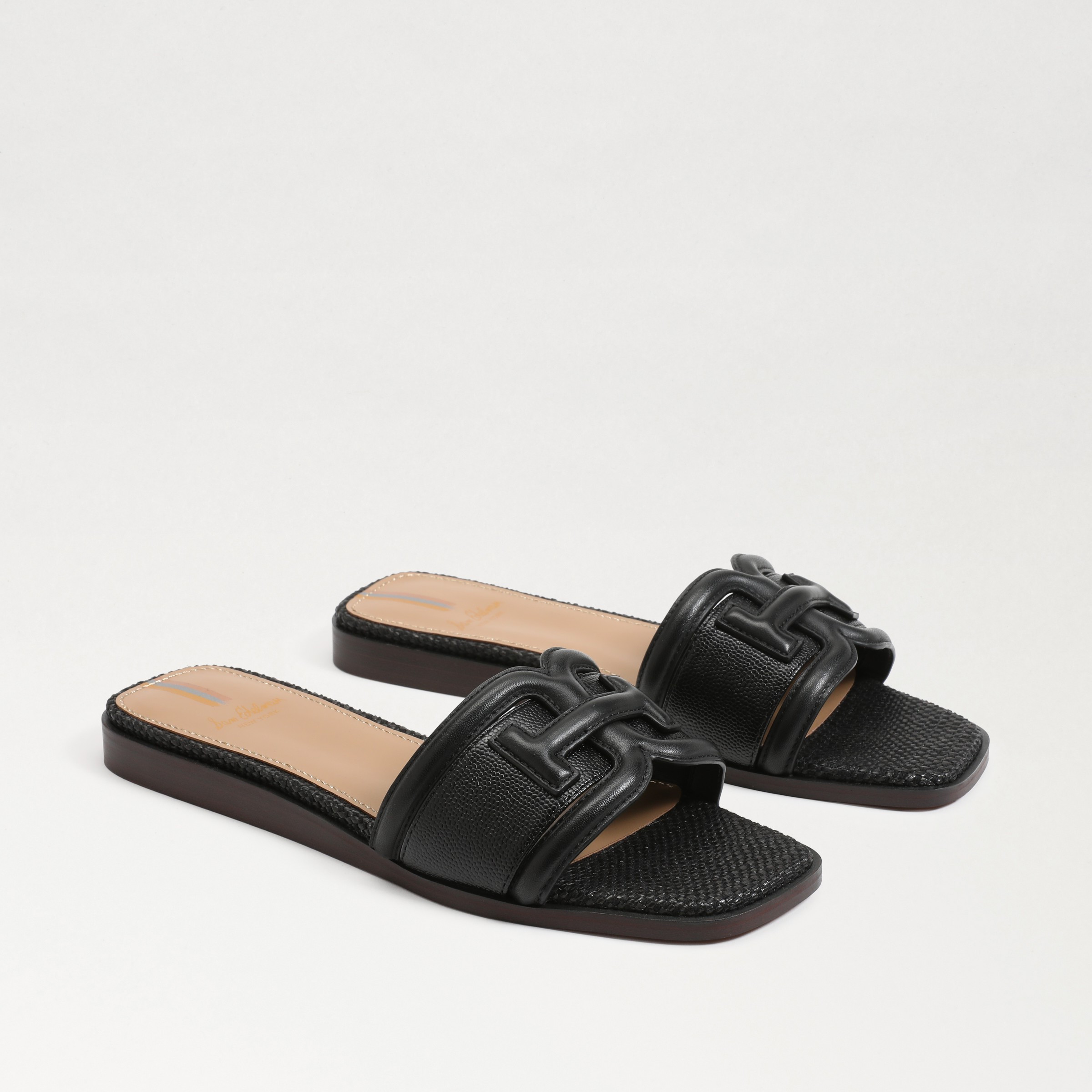 Sam Edelman Irina Slide Sandal Black Lizard | Sam Edelman