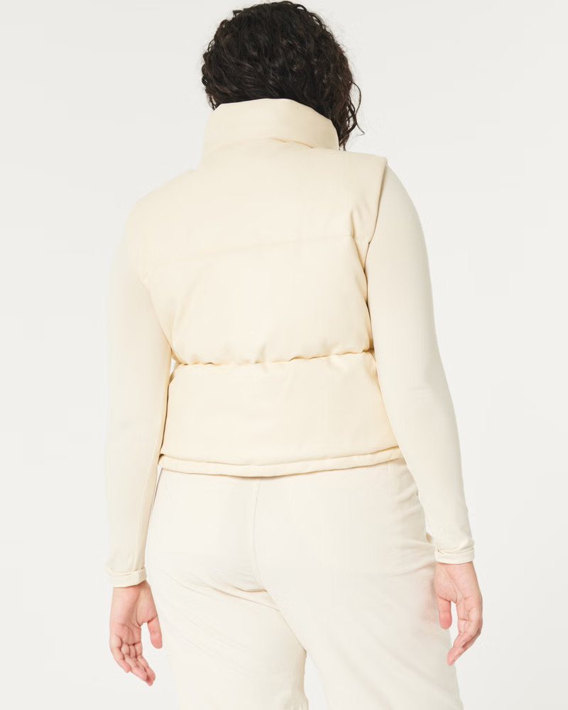 Ultimate Vegan Leather Puffer Vest | Hollister (US)