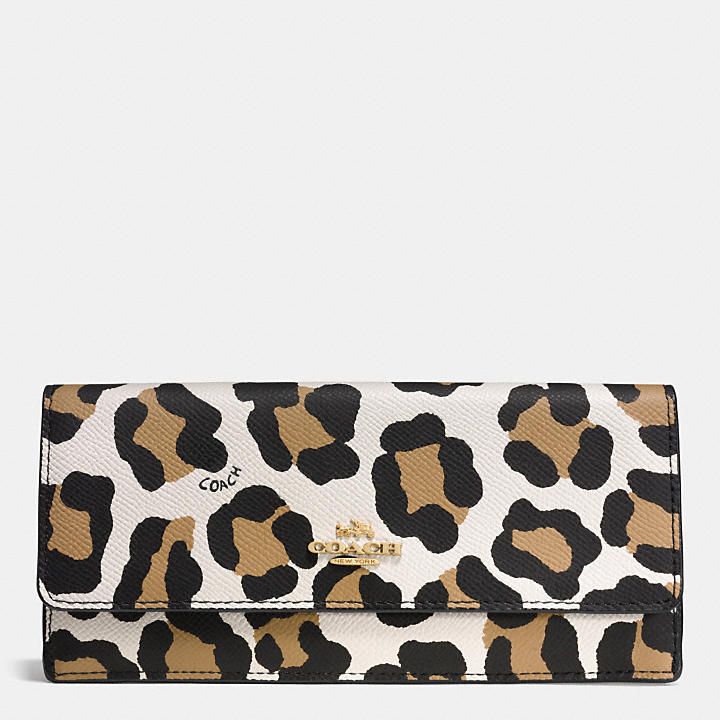 SOFTwallet in ocelot print leather | Coach (US)