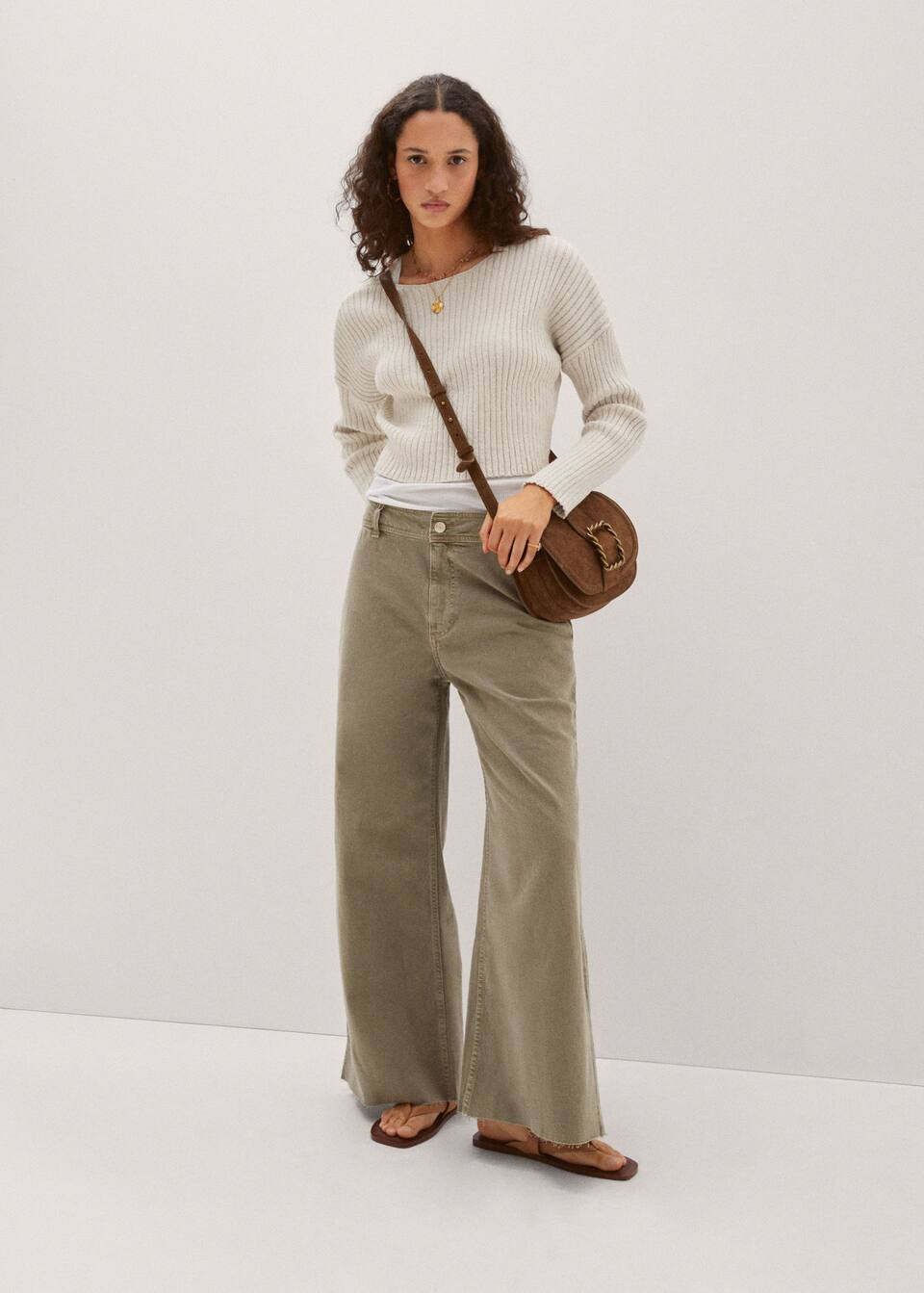 Boat neck ribbed sweater -  Women | Mango USA | MANGO (US)