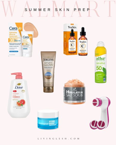 Walmart finds | Affordable skincare | Skincare for summer | Exfoliate | Self tanner | Exfoliating face brush | Sunscreen | Skincare | Hydrating skincare

#LTKSeasonal #LTKfindsunder50 #LTKbeauty