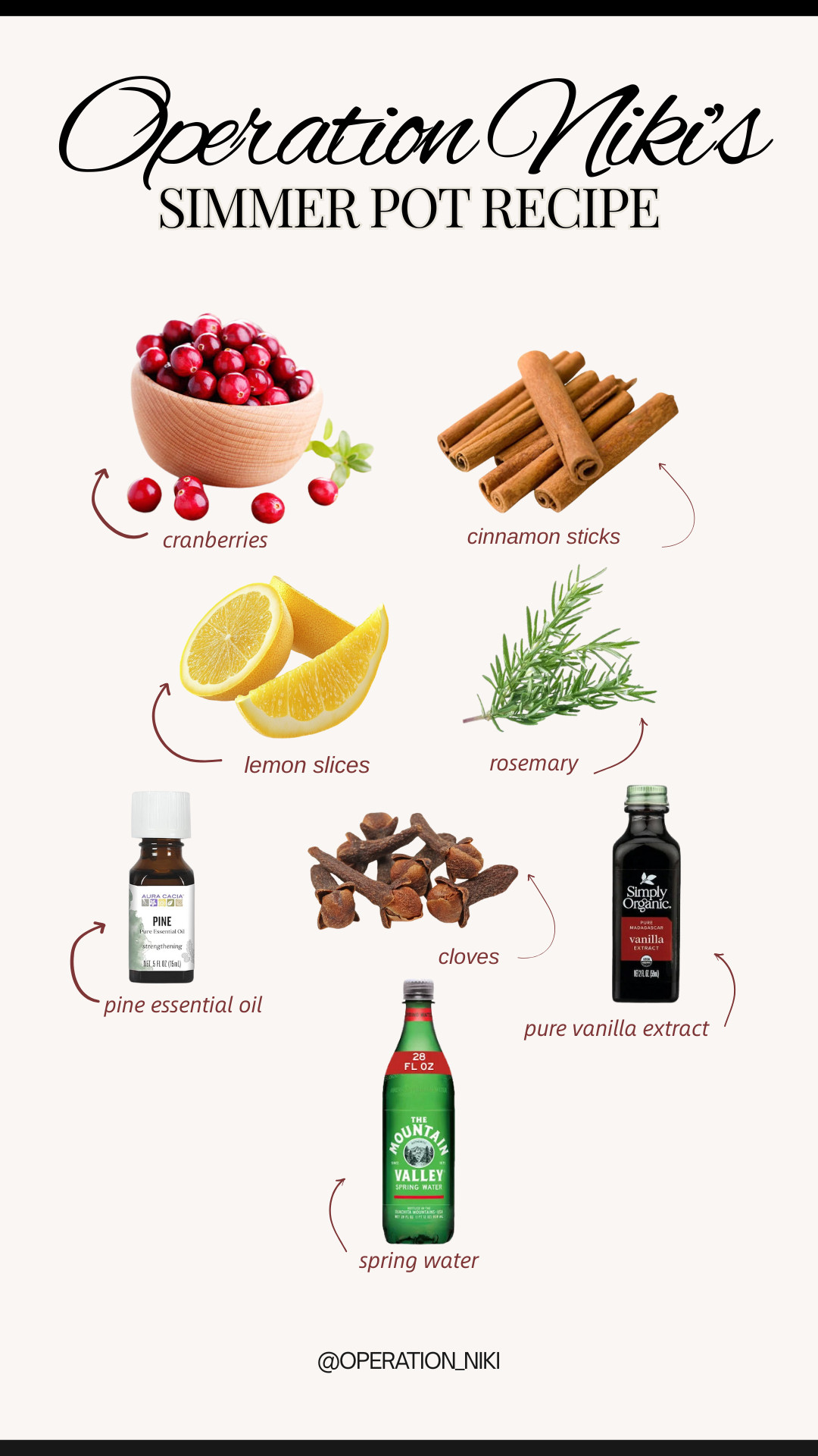 A cozy simmer pot is my favorite way to make the whole house feel warm, inviting, and holiday-ready. Just toss everything into a pot, let it gently bubble, and enjoy the dreamy aroma floating through every room. The easiest way to set the mood this season. 🌿✨

Follow for more @OPERATION_NIKI on IG, TikTok, & Facebook 💛

#simmerpot #holidayhome #cozyvibes #festivefragrance #homeaesthetic #holidayhosting #amazonfinds #operationniki 

 #LTKselfcare #LTKHome #LTKFindsUnder50