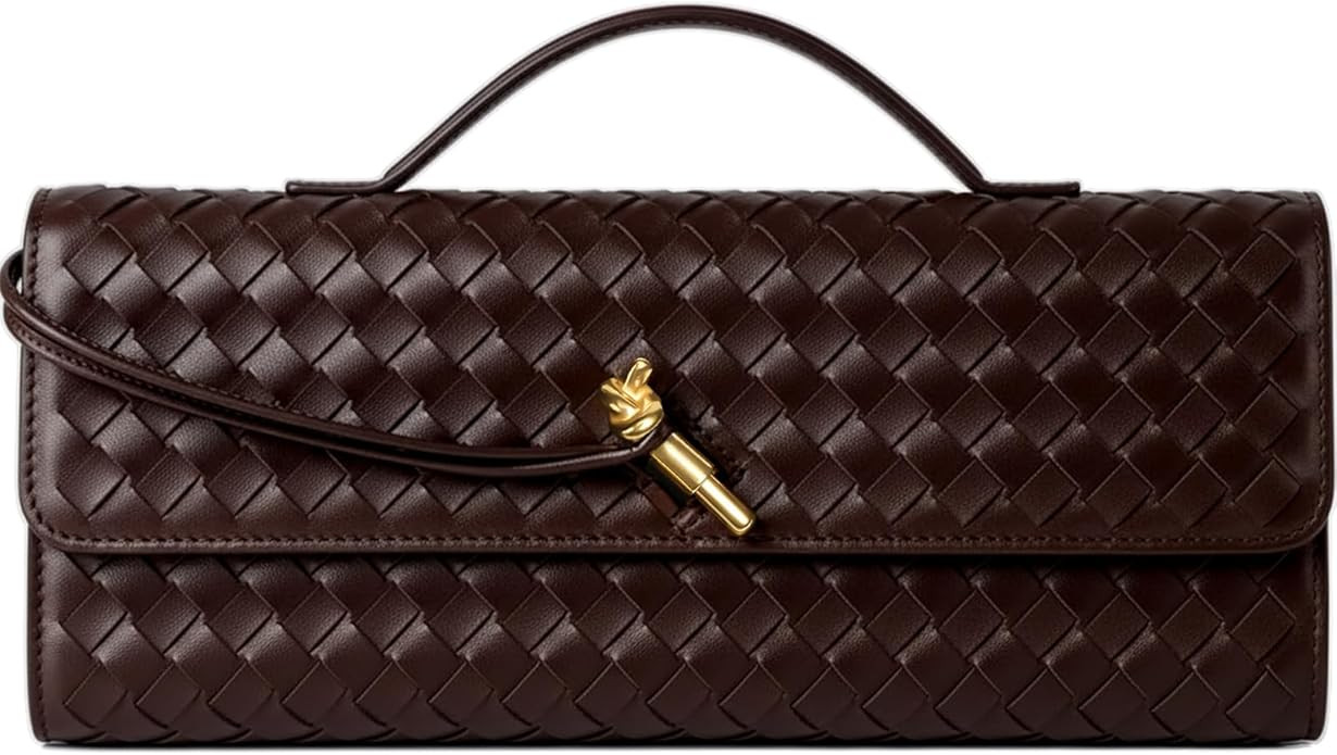 Woven Bags Evening Clutch Purses Bags for Women With Adjustable Long Strap Crossbody Handbag Wall... | Amazon (US)