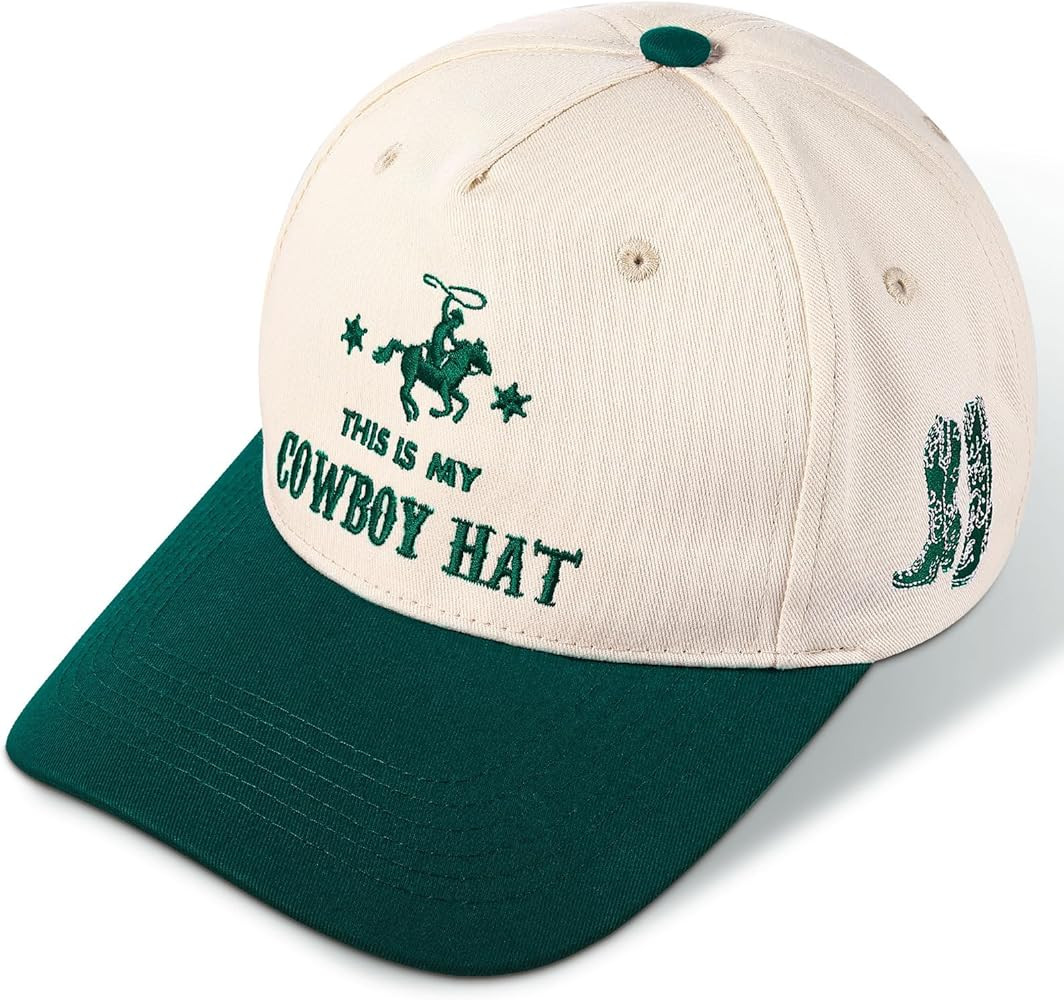 JaGely Western Trucker Hat Vintage Trucker Hat Retro Embroidered Cowboy Cap Adjustable Country Ca... | Amazon (US)