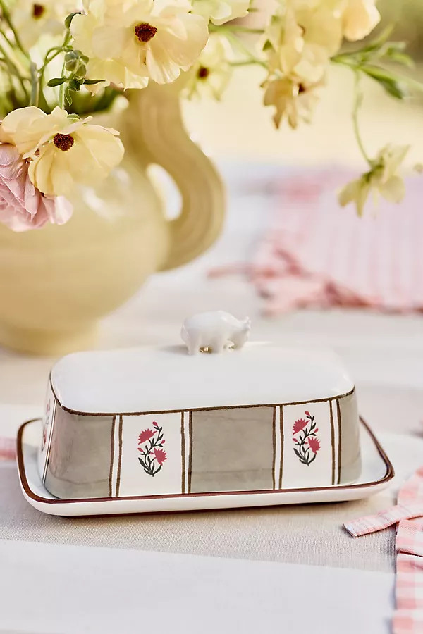 Millie Stoneware Cow Butter Dish | Anthropologie (US)