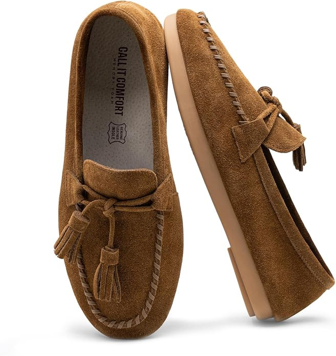 100% Genuine Leather Loafers for Women Comfortable Business Casual Office Work Slip On Flats Ligh... | Amazon (US)