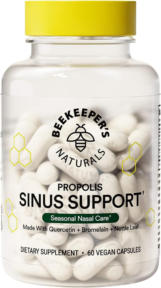 Beekeeper's Naturals All Natural Sinus Support for Adults, Seasonal Nasal Care Relief with Propol... | Amazon (US)